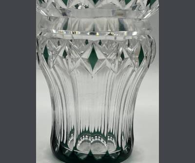 Vase En Cristal De Val Saint Lambert. Signé
