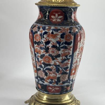 Pair of Imari Porcelain lamps, Nineteenth Century Period