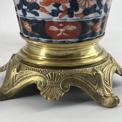 Paire de lampes En Porcelaine Imari, Epoque XIXè Siècle