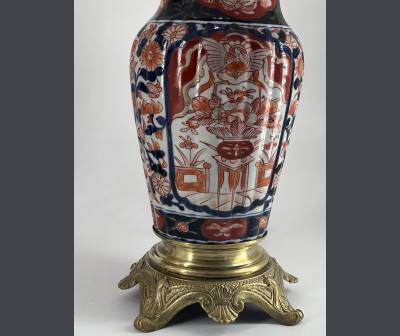 Pair of Imari Porcelain lamps, Nineteenth Century Period