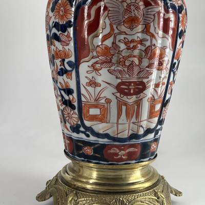 Pair of Imari Porcelain lamps, Nineteenth Century Period