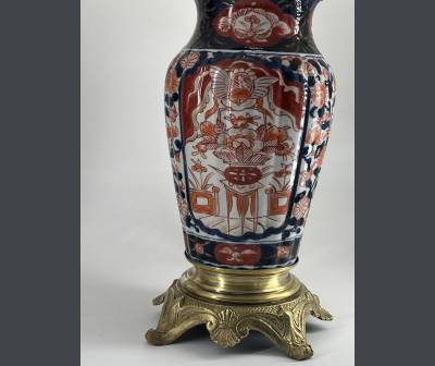 Pair of Imari Porcelain lamps, Nineteenth Century Period