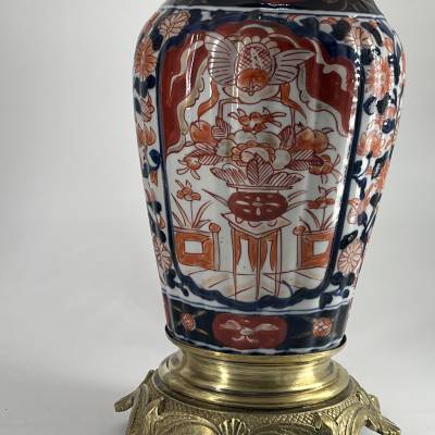 Pair of Imari Porcelain lamps, Nineteenth Century Period