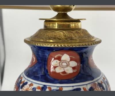 Paire de lampes En Porcelaine Imari, Epoque XIXè Siècle