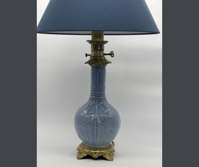 Paire De Lampes En Porcelaine. Epoque Fin XIXè Siècle