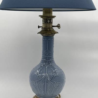 Pair Of Porcelain Lamps. Period End XIXth Century