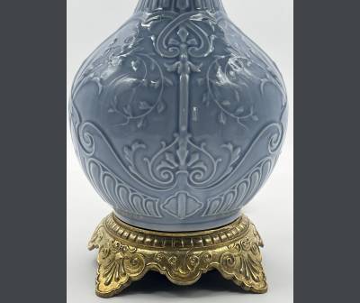 Paire De Lampes En Porcelaine. Epoque Fin XIXè Siècle