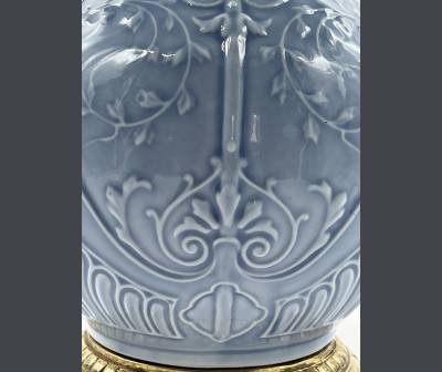 Paire De Lampes En Porcelaine. Epoque Fin XIXè Siècle