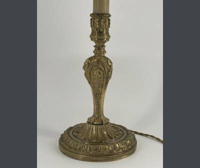 Torch Mounted In A Lamp, In Gilded Bronze. Regency style.