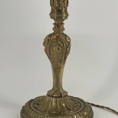 Torch Mounted In A Lamp, In Gilded Bronze. Regency style.