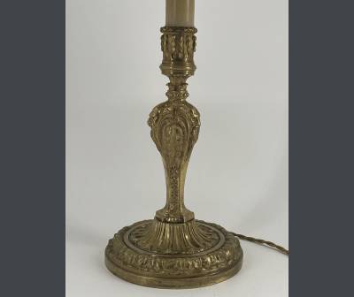 Torch Mounted In A Lamp, In Gilded Bronze. Regency style.