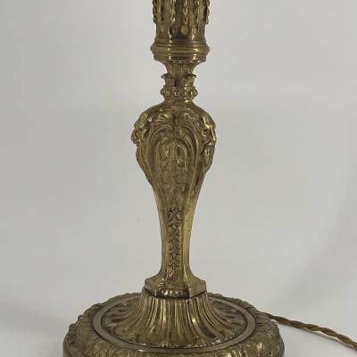 Torch Mounted In A Lamp, In Gilded Bronze. Regency style.