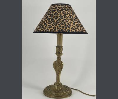 Torch Mounted In A Lamp, In Gilded Bronze. Regency style.