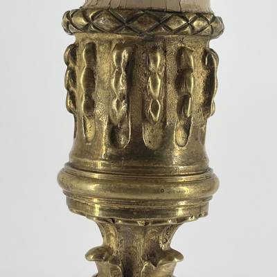 Torch Mounted In A Lamp, In Gilded Bronze. Regency style.