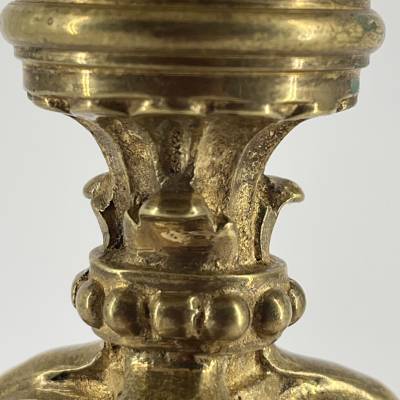 Torch Mounted In A Lamp, In Gilded Bronze. Regency style.