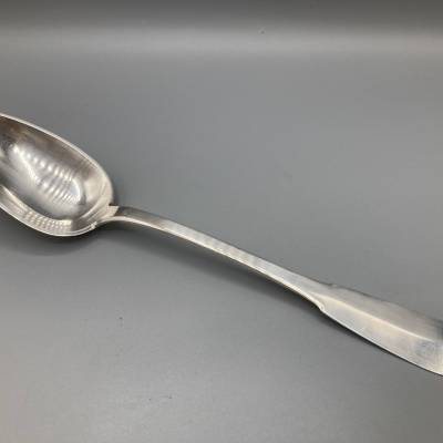 Solid Silver Stew Spoon. Period XIXth Century