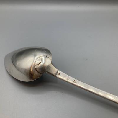 Solid Silver Stew Spoon. Period XIXth Century